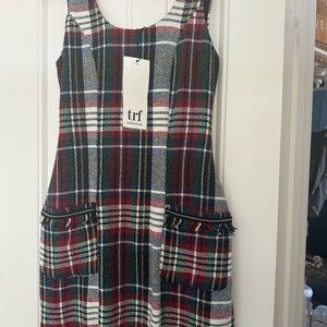 Zara Black and Red Ruffled A-Line Sundress